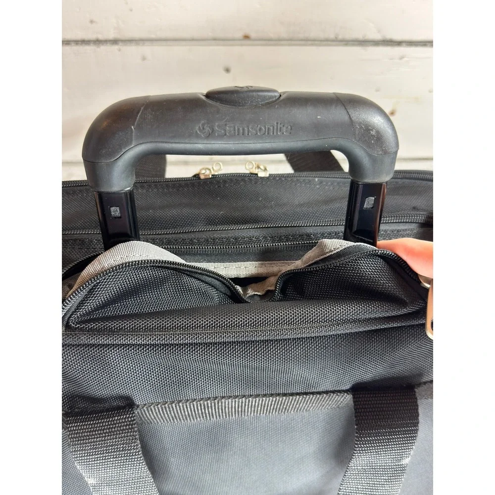 Samsonite Rolling Laptop Briefcase Black Wheeled Business Bag Carry On‎ Tote